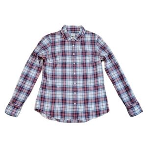J. Crew Factory Perfect fit blue/red/white button down shirt size XS‎